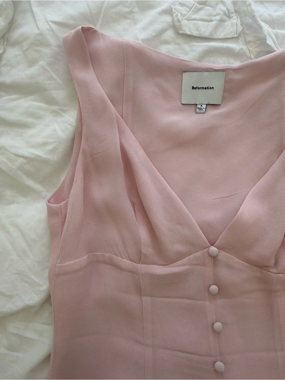 Reformation Livia light pink mini dress- NEVER WORN - Picture 3 of 9
